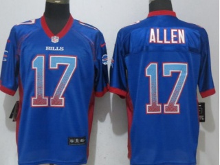 Buffalo Bills #17 Josh Allen Drift Fashion Elite Jersey Blue