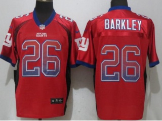 New York Giants #26 Saquon Barkley Drift Fashion Elite Jersey Red