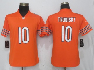 Women Chicago Bears 10 Mitchell Trubisky Vapor Untouchable Limited Jersey Orange