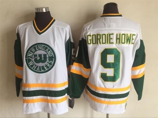 Hartford Whalers #9 Gordie Howe Throwback Hockey Jersey White