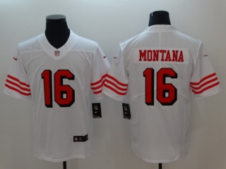 San Francisco 49ers #16 Joe Montana Color Rush Limited Football Jersey White
