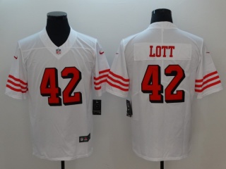 San Francisco 49ers #42 Ronnie Lott Color Rush Limited Football Jersey White