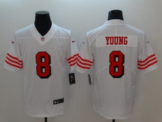 San Francisco 49ers # 8 Steve Young Color Rush Limited Football Jersey White