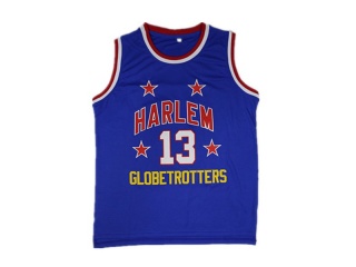 Wilt Chamberlain 13 Harlem Globetrotters Movie Basketball Jersey Blue