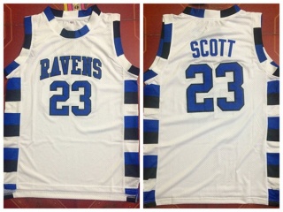 Nathan Scott 23 One Tree Hill Ravens Moive Basketball Jersey White