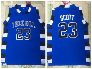 Nathan Scott 23 One Tree Hill Ravens Moive Basketball Jersey Purple