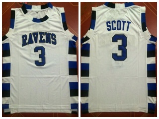 Lucas Scott 3 One Tree Hill Ravens Moive Basketball Jersey White