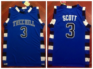 Lucas Scott 3 One Tree Hill Ravens Moive Basketball Jersey Purple