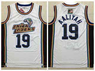 Aaliyah 19 Brick Layers MTV Rock N Jocks Basketball Jersey White