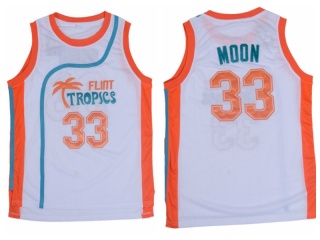 Flint Tropics 33 Moon Basketball Jersey White