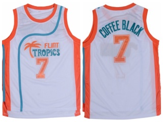 Flint Tropics 7 Coffee Black Baseball Jersey White