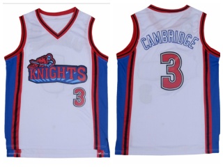 Calvin Cambridge 3 Knights Movie Baseball Jersey White