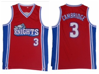 Calvin Cambridge 3 Knights Movie Baseball Jersey Red