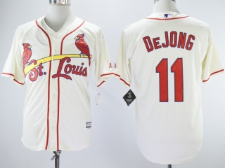 St. Louis Cardinals #11 Paul Dejong Cool Base Jerseys Cream