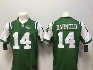 New York Jets 14 Sam Darnold Football Jersey Green Game