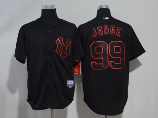New York Yankees #99 Aaron Judge Jersey Black Fashion