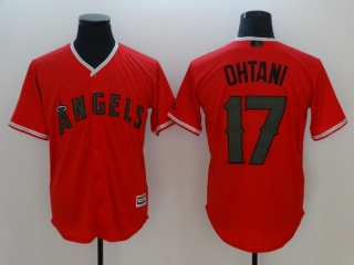 Los Angeles Angels #17 Shohei Ohtani Memorial Day Cool Base Jersey Red