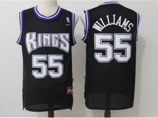 Sacramento Kings 55 Jason Williams Basketball Jersey Black