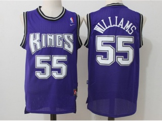 Sacramento Kings 55 Jason Williams Basketball Jersey Purple