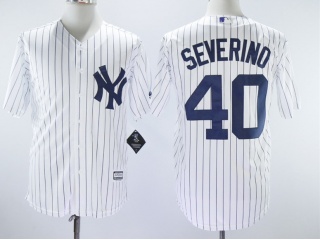 New York Yankees #40 Luis Severino Cool Base Jersey White