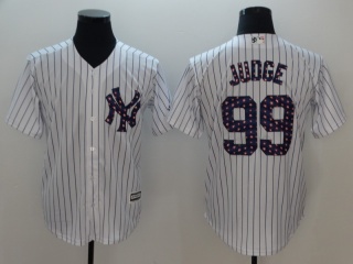 New York Yankees #99 Aaron Judge Memorial Day Cool Base Jersey White