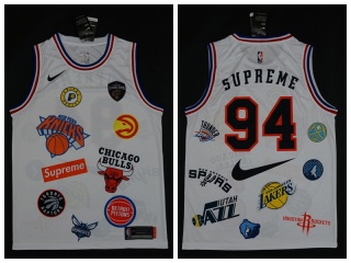 Supreme NBA Logo Basketball Jersey White