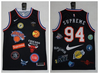 Supreme NBA Logo Basketball Jersey Black