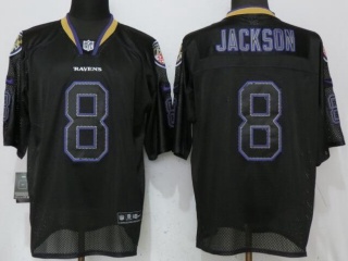 Nike Baltimore Ravens #8 Lamar Jackson Light Out Footbaball Jersey Black