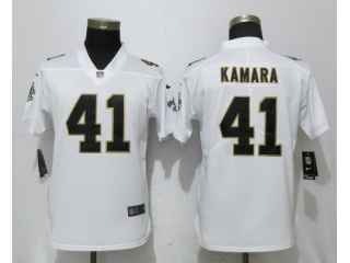 Womens New Orleans Saints 41 Alvin Kamara Vapor Untouchable Limited Jersey White