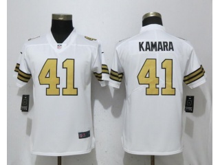 Womens New Orleans Saints 41 Alvin Kamara Color Rush Limited Jersey White