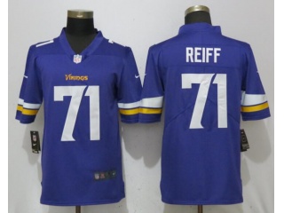 Minnesota Vikings 71 Riley Reiff Vapor Untouchable Limited Jersey Purple