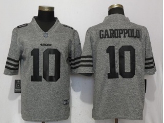 San Francisco 49ers 10 Jimmy Garoppolo Gridiron Limited Jersey Gray