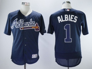 Atlanta Braves #1 Ozzie Albies Flex Base Jersey Blue