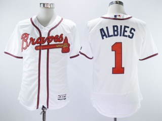 Atlanta Braves #1 Ozzie Albies Flex Base Jersey White