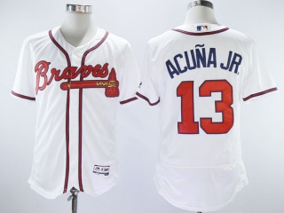 Atlanta Braves 13 Ronald Acuna Jr Flex Base Jersey White