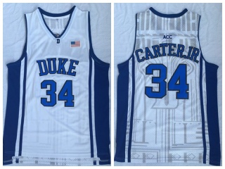 Duke Blue Devils 34 Wendell Carter Jr Basketball Jersey White