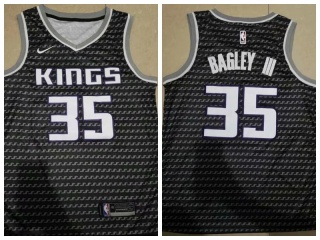 Nike Sacramento Kings 35 Marvin Bagley III Basketball Jersey Black