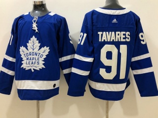 Adidas Toronto Maple #91 John Tavares Jersey Blue