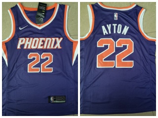 Nike Phoenix Suns 22 Deandre Ayton Jersey Purple Swingman