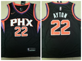 Nike Phoenix Suns 22 Deandre Ayton Jersey Black Swingman