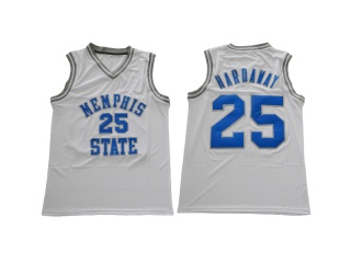 Penny Hardaway 25 Memphis State College Basketball Jersey White