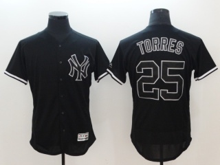 New York Yankees #25 Gleyber Torres Lights Out Jersey Black