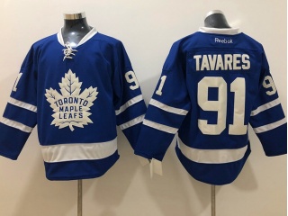 Reebok Toronto Maple #91 John Tavares Blue Jersey