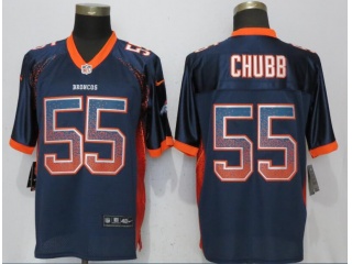 Denver Broncos 55 Bradley Chubb Football Jersey Blue Drift Fashion Elite