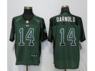 New York Jets 14 Sam Darnold Football Jersey Green Drift Fashion Elite