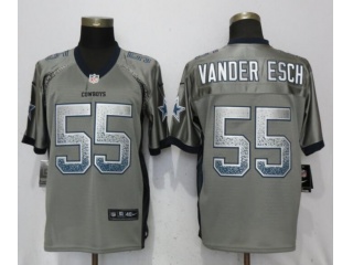 Dallas Cowboys 55 Leighton Vander Esch Football Jersey Gray Drift Fashion Elite