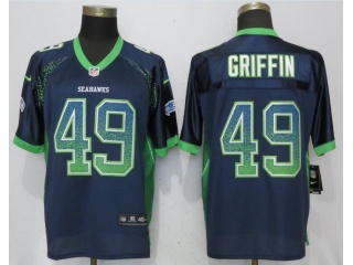 Seattle Seahawks 49 Shaquem Griffin Football Jersey Blue Drift Fashion Elite