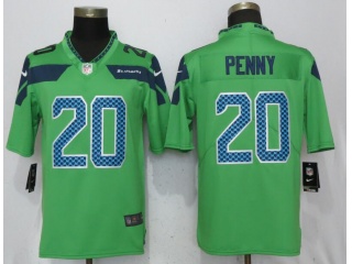 Seattle Seahawks 20 Rashaad Penny Football Jersey Green Vapor Untouchable Limited