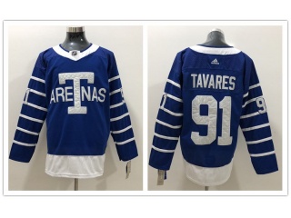 Toronto Maple #91 John Tavares Throwback Jersey Blue