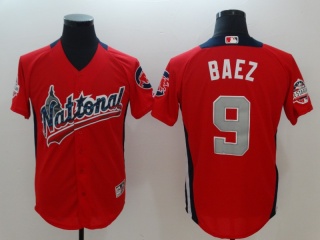 2018 MLB All-Star Scarlet #9 Javier Baez Home Run Derby National League Jersey